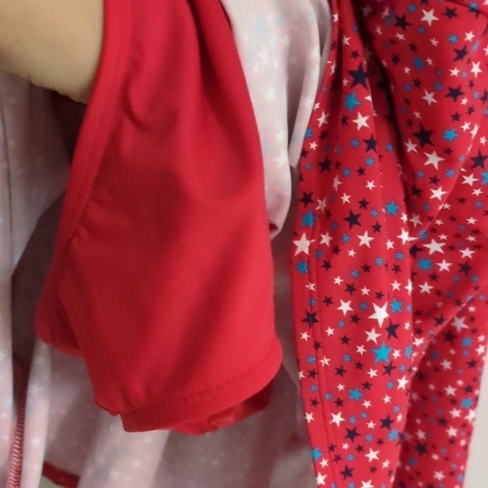 Land's End Patriotic print chlorine resistant surplice swimwear dress 26W